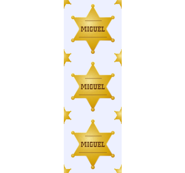 Seriff jelvény név gyermek háttérkép - TenStickers