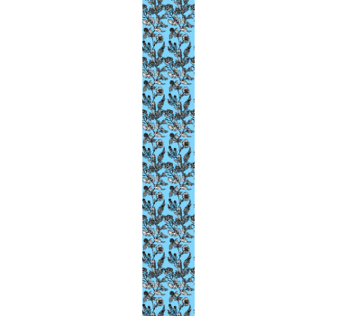 Virágos kék design Tapéta Virágok - TenStickers