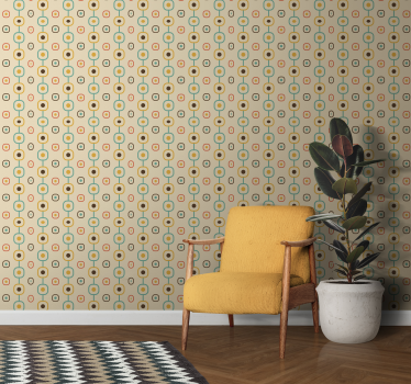 60-as évek geometrikus retro tapéta - TenStickers
