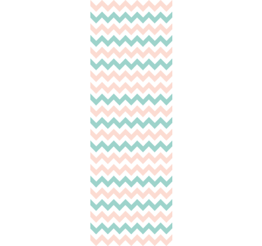Zöld és rózsaszín chevron modern háttérkép - TenStickers