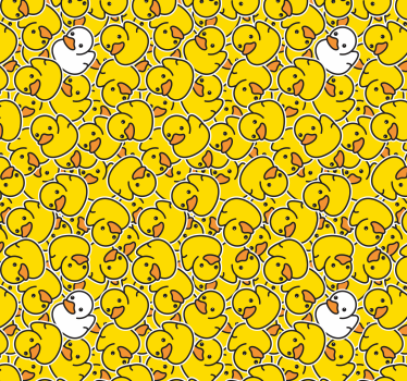 Különböző aranyos fehér kacsa kortárs tapéta - TenStickers