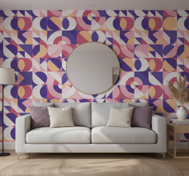 Absztrakt geometrikus formák tapéta modern - TenStickers