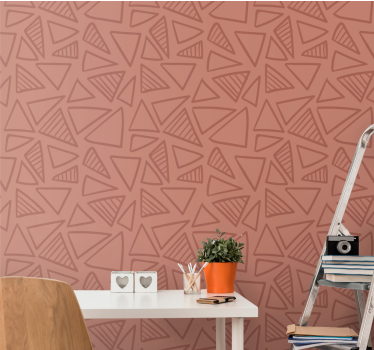 Absztrakt piros minta Tapéta Geometriai - TenStickers