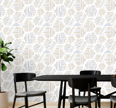Absztrakt lineáris minta Tapéta Geometriai - TenStickers