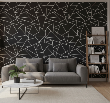 Absztrakt sarokelrendezés tapéta geometriai - TenStickers