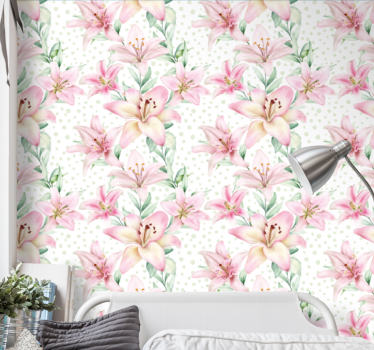 Aquarella botanikai wilflower hálószoba tapéta - TenStickers