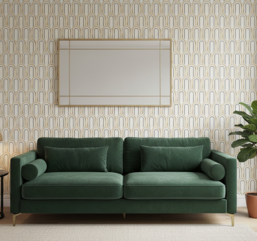 Art deco geometriai formák tapéta geometriával - TenStickers