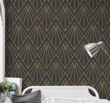 Déco arany legyező Tapéta Geometriai - TenStickers