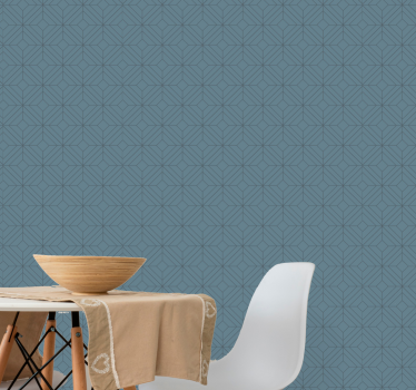 Art déco kék vonalak Tapéta Geometriai - TenStickers