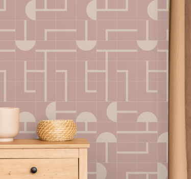 Beige puha formák tapéta geometriai - TenStickers