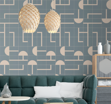 Bézs stílusos formák Tapéta Geometriai - TenStickers