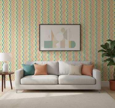 Chevron zigzag minta tapéta geometriai - TenStickers
