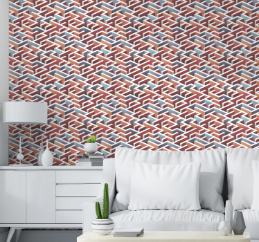 Egymásba illeszkedő minta Tapéta Geometriai - TenStickers