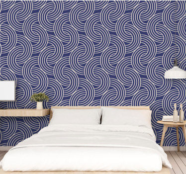 Elegáns spirálhullámok Tapéta Geometriai - TenStickers