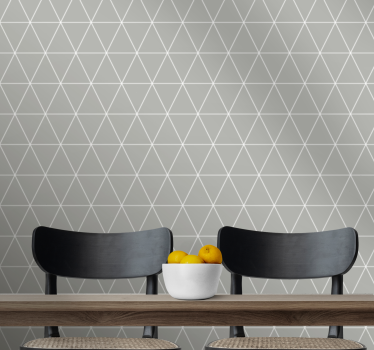 Elegáns szürke háromszögek tapéta geometriai - TenStickers