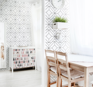 északi geometriai minták hűvös absztrakt háttérkép - TenStickers
