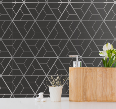 Ezüst és szürke design lounge tapéta - TenStickers