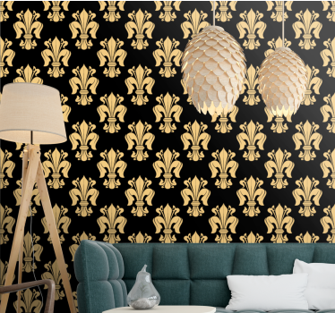 Fleur-de-lis barokk stílusú tapéta - TenStickers