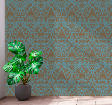 Föld tónusú kék elegáns modern tapéta - TenStickers