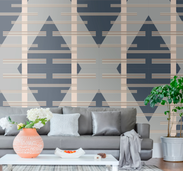 Szürke rombusz minta Tapéta Geometriai - TenStickers