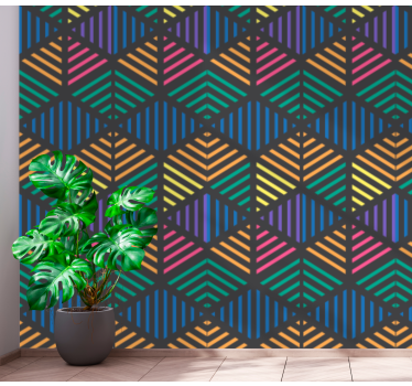 Geometriai csíkos minta Tapéta Geometriai - TenStickers