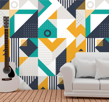 Geometriai együttes Tapéta Geometriai - TenStickers