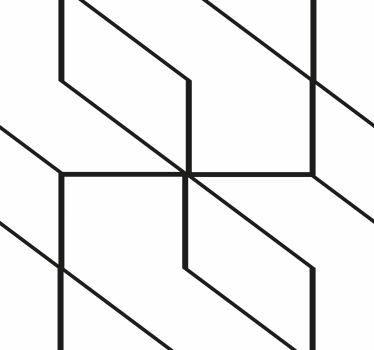 Geometriai hatszög vonal minták négyzet mintás tapéta - TenStickers