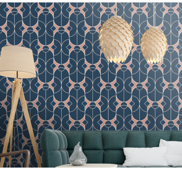 Geometriai lánc minta Tapéta Geometriai - TenStickers