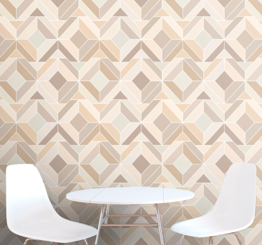 Beige rétegelt formák geometrikus tapéta - TenStickers