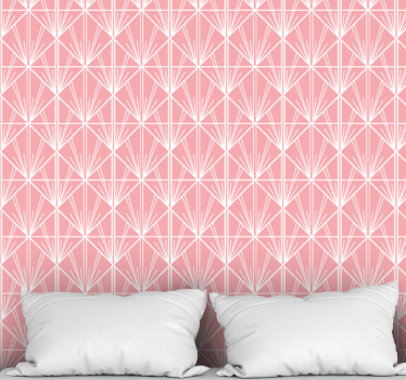 Geometriai rózsaszín minta Tapéta Modern - TenStickers