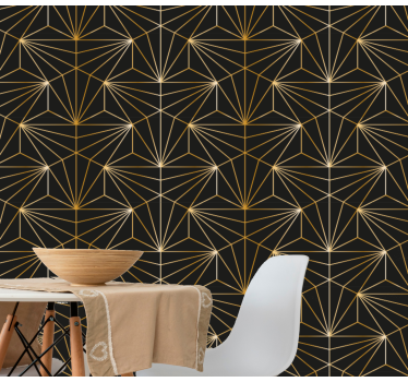 Geometriai vonalak fúziója Tapéta Geometriai - TenStickers