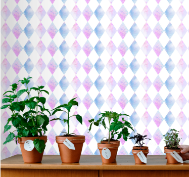 Geometrikus harlekin Tapéta Négyzet alakú háttérkép - TenStickers