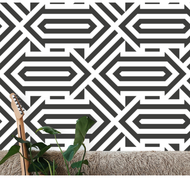 Geometrikus labirintus kialakítás Tapéta Geometriai - TenStickers