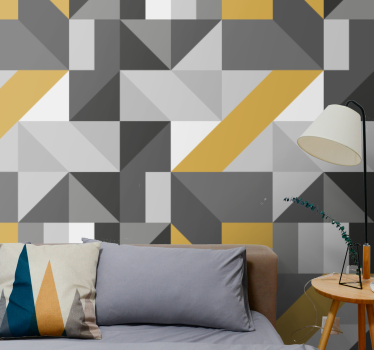 Geometrikus minta arany elemekkel tapéta - TenStickers