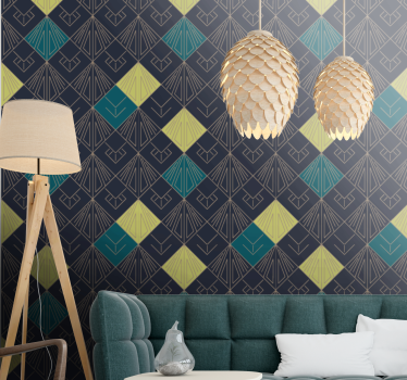 Geometrikus mintás dekorációval Tapéta Geometriai - TenStickers