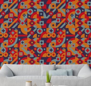 Geometrikus motívumok Vintage háttérképek - TenStickers