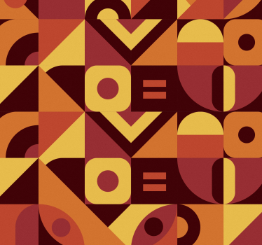 Geometrikus szerelem Geometrikus tapéta - TenStickers