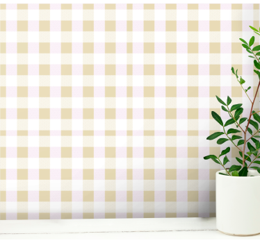 Gingham csekket Tapéta Négyzet alakú tapéta - TenStickers