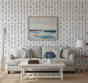 Hampton stílusú horgony készlet tapéta modern - TenStickers
