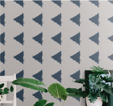 Modern geometriai nyomat Tapéta háromszögek - TenStickers