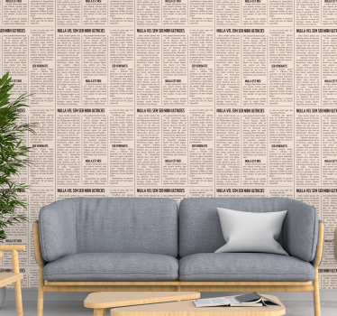 Tapéta vintage újság nyomtatás hűvös absztrakt tapéta - TenStickers