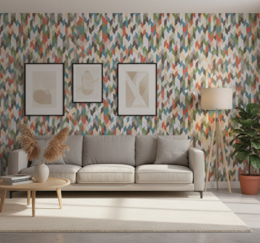 Herringbone spektrum tapéta geometriai - TenStickers