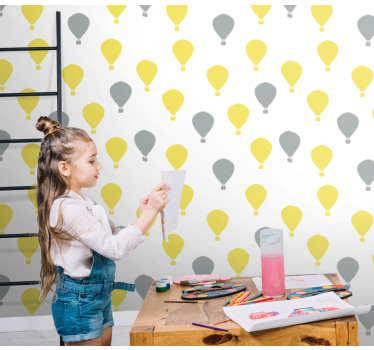 Hőlégballon minta Gyerekszoba tapéta - TenStickers