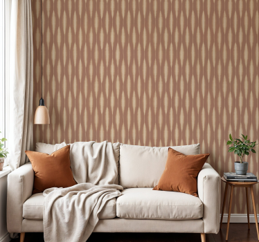 ikat kasuri mokka mousse Geometrikus tapéta - TenStickers