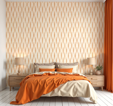 ikat kasuri narancs Geometrikus tapéta - TenStickers