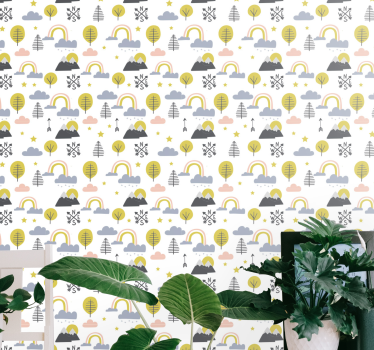 Játékos természeti jelenet Gyerekszoba tapéta - TenStickers
