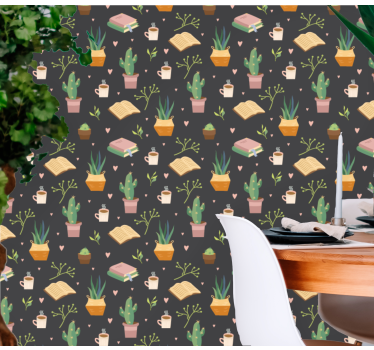Kávé és könyvek konyhai vinil tapéta - TenStickers