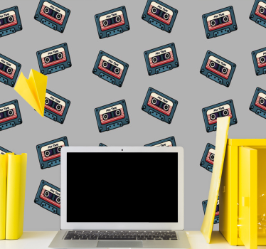 Kazetta mintás vintage háttérképek - TenStickers