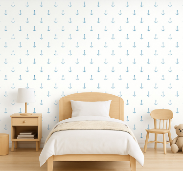 Kék horgony design gyerekszoba tapéta - TenStickers
