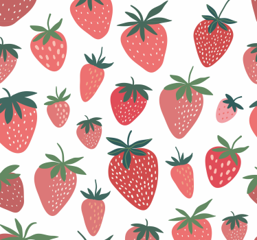 Kézzel felhívni eper konyha vinil tapéta - TenStickers